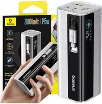 Baseus Powerbank EnerGeek GR11 20000mAh 145W su susukamu USB-C kabeliu - titaninis (6932172691745)