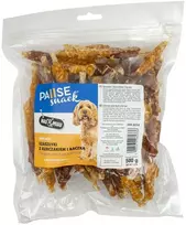 Hau&Miau Užkandis, skanėstas šuniui, vištienos ir antienos šašlykai, 500g (HM-8233)