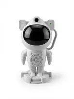iLike LED projektorius Astronaut Smart LED lempa su Bluetooth garsiakalbiu RGB naktinė lemputė nuotolinio valdymo 360° besisukanti galvutė Balta 47521921096 (ILIASBS)