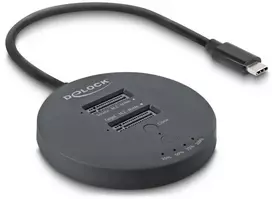Doko stotelė Delock USB 20Gbps M.2 Doko stotelė dla 2 x M.2 NVME PCIE SSD su funkcija klonowania (64364)