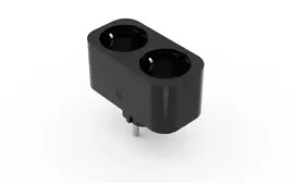 Art Smart adapteris lizdas 230V WIFI juodas dvigubas (SH-GW2B)