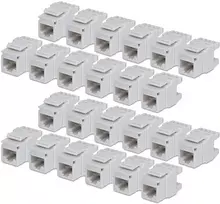 „StarTech“ „Cat6“ kištukinis lizdas, 24 vnt. (C6KEY110180WH24PK)