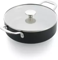 KitchenAid - Spalvota aliuminio keptuvė su 2 šoninėmis rankenomis - matinės juodos spalvos - 28 cm