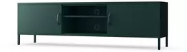 Laikiklis Jan Nowak TV staliukas metalinis platus XL ant kojelių butelių žalios spalvos, 1700 x 400 x 500 mm: Rosaria (5904405579480)