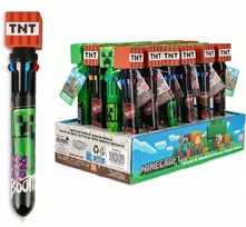 KIDS Tušinukas Minecraft 10 spalvų + figūrėlė dinamitas TNT 3D daugiaspalvis juodas / Mc00063-juoda (SB11939)