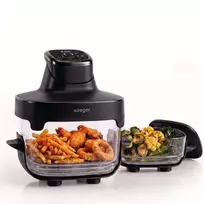 Seeger Glass Air Fryer 6,5L SGR1050BK juodas bekepčio gruzdintuvė (Seeger)