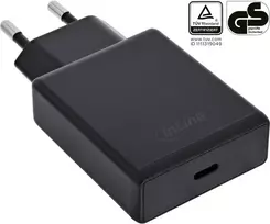 PowerNeed InLine® USB įkroviklis Maitinimo šaltinis Įkroviklis, Vienas USB-C, PD, AVS, 65W, juodas