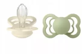 MAM BABY Čiulptukas BIBS Supreme 2 pak silikon dydis 2 dramblio kaulo/szałwiowy (260346) (BIB000030)