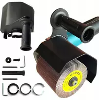 Stabilus Glob Tools priedas kampiniam šlifuokliui skirtas satinavimui su šepečiais 125x100mm GT04-01 (GLOBTOOLS-GT-04-01)