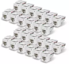 StarTech CAT6 keystone lizdas, 24 vnt. rinkinys (C6KEY110WHE24PK)