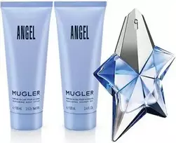 Set Thierry Mugler: Angel Eau De Parfum For Women Papildomas, 50 ml + Angel Hydrating Losjonas kūnui, 100 ml + Angel Dušo želė All Skin Types, 100 ml