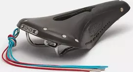 Brooks BROOKS B17 NARROW CARVED balnelis, juodas, plieniniai lankai, svoris 510 g, linija Leather