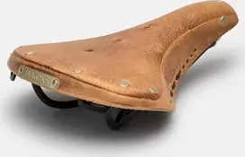 Brooks Bikselis BROOKS B17 SOFTENED SHORT, tamsiai ruda, plieno rėmas, svoris 470 g, linija Leather