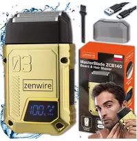 „Zenwire“ plėvelinė skustuvė vyrams barzdai, galvai ir plaukams skusti, belaidė