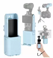 JJC Dėklas su magnetiniu laikikliu 2in1 apsauginis korpusas DJI Osmo Pocket 4 / 3 / PC-OP4H Mėlyna / Mėlyna (SB12031)