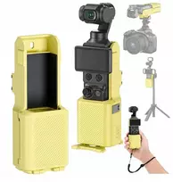 SunnyLife Dėklas magnetinis laikiklis 2in1 apsauginis korpusas JJC, skirtas DJI Osmo Pocket 4 / 3 / PC-OP4H yellow / Geltonas (SB12032)