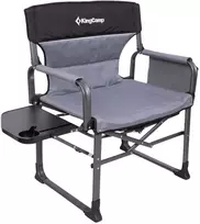Master Krzesło turistinė stovyklavimo kėdė su porankiais KING CAMP ASH C10 XXL pilka (MAS-KC2635-juodas-pilkas)
