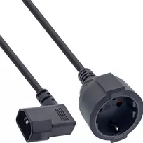 InLine ® maitinimo laidas, tinklo adapterio kabelis, kampuotas C14 į Schuko lizdą, 3 m