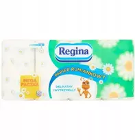 Regina Tualetinis popierius Ramunėlių, 3 sluoksnių, 18 m, 150 lapelių, 16 ritinėlių, baltas (REG-471534)