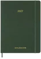 Moleskine savaitinis vertikalus kalendorius 2027, 13M, XXL, 23,5x38cm, minkšti viršeliai, myrtle žalias (MS-9278854)