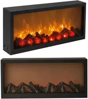 H&S Decoration Dekoratyvinis LED židinys, metalinis, 10 x 57 x 25 cm
