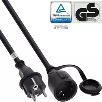 Alcasa InLine® Ilgintuvas su įžeminimu, Outdoor IP44, Apsauga nuo prisilietimo, 5m