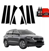 GrizzGlass Juoda plėvelė stulpams BodyShield skirtas Skoda Karoq Facelift (2022-2026) [8w1] (GRZ17081)