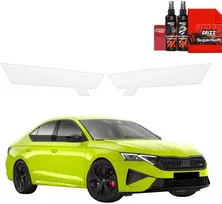 GrizzGlass Bespalvė apsauginė plėvelė BodyShield priekiniams žibintams, skirta Skoda Octavia 4 RS Facelift (2024-2026) [2 in 1] (GRZ22661)