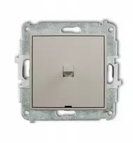 Karlik Kryžminis svirtinis jungiklis 10AX be piktogramos Mini taupe (60MWPUS-6.1)