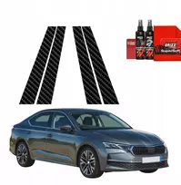 GrizzGlass anglies plėvelė apsauginė BodyShield Carbon stulpams, skirta Skoda Octavia 4 Liftback Facelift (2024-2026) [4w1] (GRZ22698)