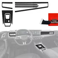 GrizzGlass Plėvelė vidaus apdailai PianoSkin Carbon Matte skirtas MG HS Hybrid (2024-2026) [6w1] (GRZ22639)