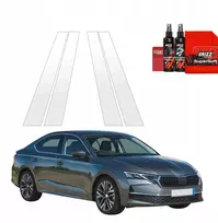 GrizzGlass Bespalvė apsauginė plėvelė BodyShield ant statramsčių, skirtų Skoda Octavia 4 Liftback Facelift (2024-2026) [4w1] (GRZ22635)