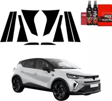 GrizzGlass Juoda apsauginė plėvelė BodyShield Juodas ant stulpelių skirtų Renault Captur (2024-2026) [10w1] (GRZ19968)