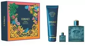 Versace Eros dovanų rinkinys EDT 100 ml, dušo gelis 150 ml ir EDT miniatiūra 5 ml