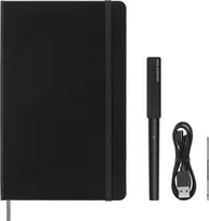 Moleskine Smart Writing Set 3 rinkinys: L linijuoti sąsiuviniai + rašiklis, juodas (MS-9274795)