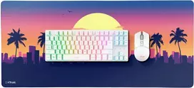 Klaviatūra TRUST GXT 882 „3-in-1“ žaidimų rinkinys (baltas + „Miami“ pelės kilimėlis)