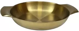 Metalinis dubuo-lėkštė 24cm 003-24 aukso spalvos