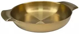 Metalinis dubuo-lėkštė 20cm 003-20 aukso spalvos