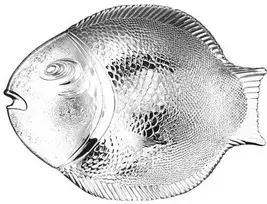 Lėkštė - žuvis MARINE stiklinė