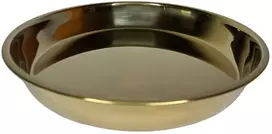 Metalinis padėklas 34cm apvalus aukso spalvos 8373-34