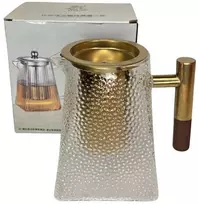 Virdulys Stiklinis arbatinukas su nerūdijančio plieno sieteliu 950ml 4306