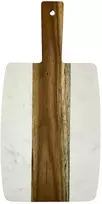 Medinė pjaustymo lentelė su marmuru 38 x 19 x 1.3 cm