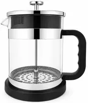 Virdulys Stiklinis arbatinukas su nerūdijančio plieno nuspaudžiamu sieteliu 1250ml