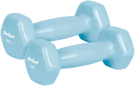 ŠEŠIAKAMPIAI ketaus vinilo hanteliai 2 x 1kg, REBEL ACTIVE