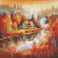 Beldizart Siuvinėjimo kryželiu rinkinys "Rudens grožis" 22 x 21,5 cm SANK-74
