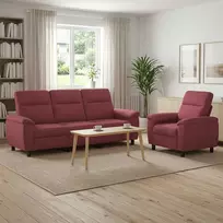 Sofa Sofos komplektas 2 vnt. Vyno raudona Audinys