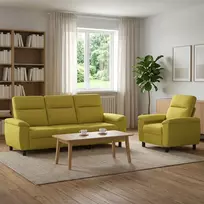 Sofa Sofos komplektas 2 vnt. Šviesiai žalia Audinys