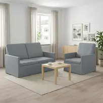 Sofa Sofos komplektas 2 vnt. Šviesiai pilka Audinys