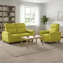Sofa Sofos komplektas 2 vnt. Šviesiai žalia Audinys