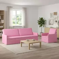 Sofa Sofos komplektas 2 vnt. Rožinė Audinys